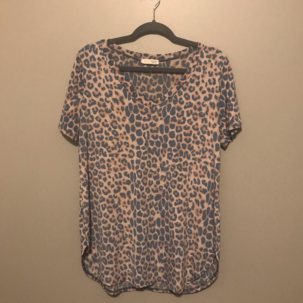 a.gain Multi-colored Animal Print Top